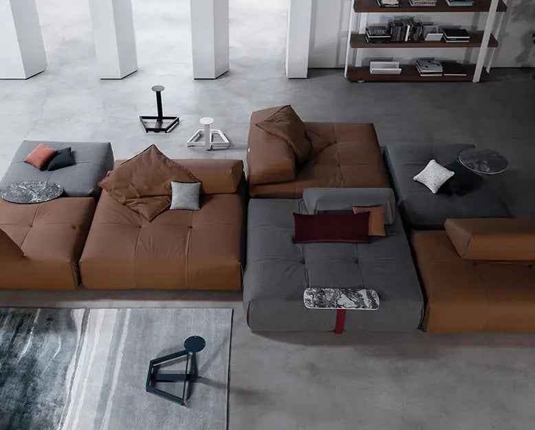Vasquez Corner Sofa Modular Real Leather | DC Concept